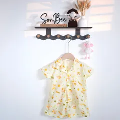 Bộ quần áo pyjama cho bé SONBEE chất liệu sợi tổng hợp cao cấp, form rộng thoải mái, size 11-20kg