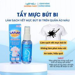 Tẩy Mực Bút Bi Trên Quần Áo LAFUM 50ml - Làm Sạch Vết Mực Bút Bi, Không Làm Phai Màu Vải