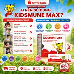 Kidsmune Max - Men Vi Sinh Hỗ Trợ Tiêu Hóa, Tăng Đề Kháng, Giúp Trẻ Ăn Ngon, Ngủ Ngon và Phát Triển Toàn Diện