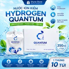 10 Túi Nước Quantum Hydrogen - Nước Ion Kiềm, Hỗ Trợ Chống Oxy Hóa, Cân Bằng pH