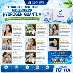 10 Túi Nước Quantum Hydrogen - Nước Ion Kiềm, Hỗ Trợ Chống Oxy Hóa, Cân Bằng pH