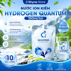 Nước Uống Hydrogen Quantum – Nước Hydrogen Dạng Túi 350ml – Nước Uống Hàng Ngày – 1 Thùng 10 Túi