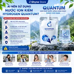 Nước Uống Hydrogen Quantum – Nước Hydrogen Dạng Túi 350ml – Nước Uống Hàng Ngày – 1 Thùng 10 Túi