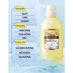 Sữa Tắm Dưỡng Ẩm Cho Da Nhạy Cảm, Da Khô Moist Diane Botanical Sicilian Fruits, Hương Trái Cây 500ml