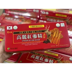 Viên đạm hồng sâm nhung hươu linh chi KOREAN RED GINSENG EXTRACT GOLD SOFT CAPSULES