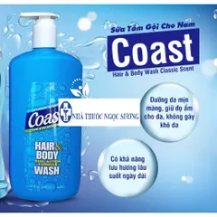 Sữa tắm gội cho nam Coast Hair & Body Wash 946ml 802012