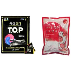 Kẹo Hắc Sâm T.O.P Daesan 300gr/gói - Kẹo Hồng Sâm Không Đường Sugar Free KGS Hàn Quốc
