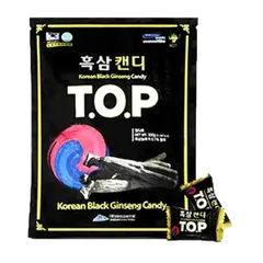 Kẹo Hắc Sâm T.O.P Daesan 300gr/gói - Kẹo Hồng Sâm Không Đường Sugar Free KGS Hàn Quốc