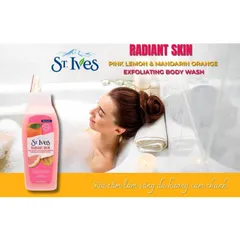 Sữa Tắm St.Ives Radiant Skin Pink Lemon & Mandarin Orange Exfoliating Body Wash