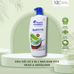 (HÀNG CHÍNH HÃNG MỸ) DẦU GỘI XẢ 2 IN 1 NHA ĐAM DỪA HEAD & SHOULDERS 1.18lit