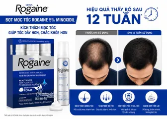 (HÀNG CHÍNH HÃNG MỸ) KEM MỌC TÓC DẠNG BỌT DÀNH CHO NAM MEN'S ROGAINE EXTRA STRENGTH 60ml