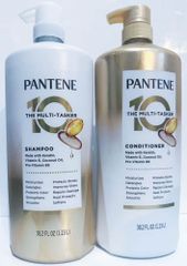 (HÀNG CHÍNH HÃNG MỸ) SET GỘI VÀ XẢ PANTENE THE MULTI TASKER 10 SHAMPOO & CONDITIONER 1.13LIT