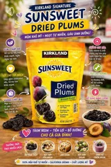 (HÀNG CHÍNH HÃNG MỸ) MẬN SUNG SẤY DẺO CỦA MỸ KIRKLAND SIGNATURE SUNSWEET DRIED PLUMS PITTED PRUNES GÓI 1.59KG