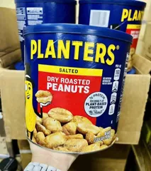 (HÀNG CHÍNH HÃNG MỸ) ĐẬU PHỘNG RANG MUỐI CAO CẤP SIÊU NGON CỦA MỸ PLANTERS SALTED DRY ROASTED PEANUTS HỘP 1.47KG