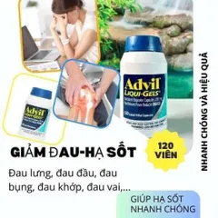 (HÀNG CHÍNH HÃNG MỸ) VIÊN UỐNG GIẢM ĐAU ADVIL LIQUI-GELS 2X120 viên