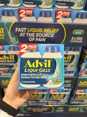 (HÀNG CHÍNH HÃNG MỸ) VIÊN UỐNG GIẢM ĐAU ADVIL LIQUI-GELS 2X120 viên