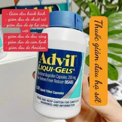 (HÀNG CHÍNH HÃNG MỸ) VIÊN UỐNG GIẢM ĐAU ADVIL LIQUI-GELS 2X120 viên