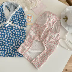 Áo Hoa Nhí Vintage (Tặng kẹp nơ) cho thú cưng - Áo, váy cho chó mèo, thú cưng - Ziềng iu Petshop