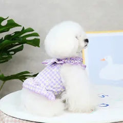 Váy Nơ Kẻ Caro (Tặng kẹp nơ) cho thú cưng - Áo, váy cho chó mèo, thú cưng - Ziềng iu Petshop