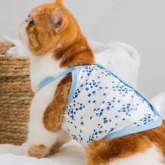 Áo Hai Dây Hoa Nhí (Tặng kẹp nơ nhỏ) - Áo cho cún, mèo - Phụ kiện chó mèo - Ziềng iu Petshop