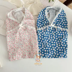 Áo Hoa Nhí Vintage (Tặng kẹp nơ) cho thú cưng - Áo, váy cho chó mèo, thú cưng - Ziềng iu Petshop