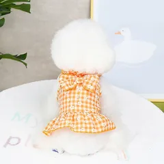 Váy Nơ Kẻ Caro (Tặng kẹp nơ) cho thú cưng - Áo, váy cho chó mèo, thú cưng - Ziềng iu Petshop