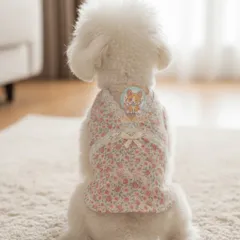 Áo Hoa Nhí Vintage (Tặng kẹp nơ) cho thú cưng - Áo, váy cho chó mèo, thú cưng - Ziềng iu Petshop