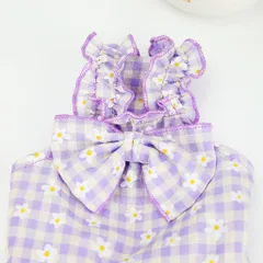 Váy Nơ Kẻ Caro (Tặng kẹp nơ) cho thú cưng - Áo, váy cho chó mèo, thú cưng - Ziềng iu Petshop