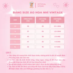 Áo Hoa Nhí Vintage (Tặng kẹp nơ) cho thú cưng - Áo, váy cho chó mèo, thú cưng - Ziềng iu Petshop