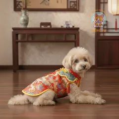 Áo Tết Như Ý - Cát Tường (Tặng kẹp nơ), Áo Tết cho thú cưng - Áo, váy cho chó mèo, thú cưng - Ziềng iu Petshop
