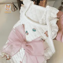 Váy Tiểu Thư Nơ Ren Ngọc (Tặng kẹp nơ) cho thú cưng - Áo, váy cho chó mèo, thú cưng - Ziềng iu Petshop