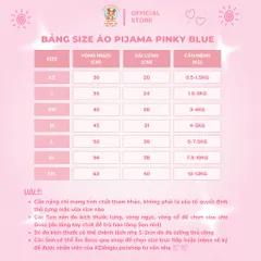 Áo Pijama Pinky Blue (Tặng kẹp nơ) cho thú cưng - Áo, váy cho chó mèo, thú cưng - Ziềng iu Petshop