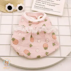 Váy Dâu Hồng (Tặng kẹp nơ) cho thú cưng - Áo, váy cho chó mèo, thú cưng - Ziềng iu Petshop