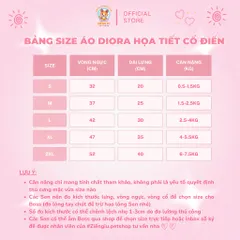 Áo Diora chần bông (Tặng kẹp nơ) cho thú cưng - Áo, váy cho chó mèo, thú cưng - Ziềng iu Petshop