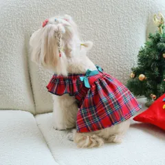 Váy Kẻ Royal (Tặng kẹp nơ) - Áo, váy cho chó mèo, thú cưng - Ziềng iu Petshop