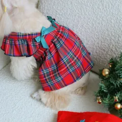 Váy Kẻ Royal (Tặng kẹp nơ) - Áo, váy cho chó mèo, thú cưng - Ziềng iu Petshop