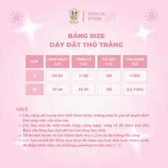 Dây dắt Thỏ Trắng- Dây dắt cho chó mèo, dây dắt thú cưng - Ziềng iu Petshop