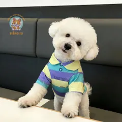Áo Polo Thun Kẻ Sọc cho thú cưng - Áo, váy cho chó mèo, thú cưng - Ziềng iu Petshop