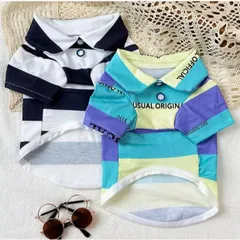 Áo Polo Thun Kẻ Sọc cho thú cưng - Áo, váy cho chó mèo, thú cưng - Ziềng iu Petshop