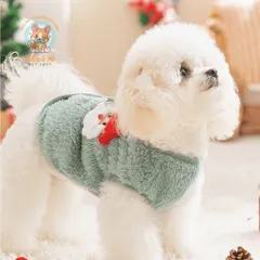 Áo Gile lông thỏ Christmas (Tặng kẹp nơ) cho thú cưng - Áo, váy cho chó mèo, thú cưng - Ziềng iu Petshop