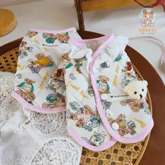 Áo khoác gile Cute chần bông (Tặng kẹp nơ) cho thú cưng - Áo, váy cho chó mèo, thú cưng - Ziềng iu Petshop