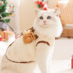 Áo Gile lông thỏ Christmas (Tặng kẹp nơ) cho thú cưng - Áo, váy cho chó mèo, thú cưng - Ziềng iu Petshop