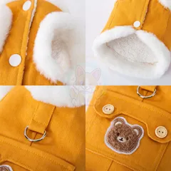 Áo vest gấu vàng xanh cho Pet, áo bò denim cho chó mèo - Áo cho chó mèo, thú cưng - Ziềng iu Petshop