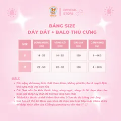 Dây dắt + Ba Lô Love Star - Dây dắt cho chó mèo, thú cưng - Hàng chuẩn loại 1 -  Ziềng iu Petshop
