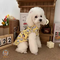 Áo Sơmi Hoạt Hình Cartoon (Tặng kẹp nơ) cho thú cưng - Áo, váy cho chó mèo, thú cưng - Ziềng iu Petshop