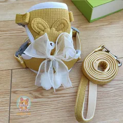 Dây dắt nơ voan Thỏ Ngọc - Dây dắt cho chó mèo, dây dắt thú cưng - Ziềng iu Petshop