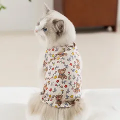 Váy hoa Gấu Teddy (Tặng kẹp nơ) cho thú cưng - Áo, váy cho chó mèo, thú cưng - Ziềng iu Petshop