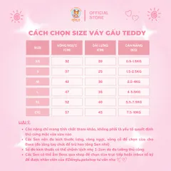 Váy hoa Gấu Teddy (Tặng kẹp nơ) cho thú cưng - Áo, váy cho chó mèo, thú cưng - Ziềng iu Petshop
