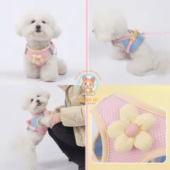 Dây dắt Yếm Hoa Xinh- Dây dắt cho chó mèo, dây dắt thú cưng - Ziềng iu Petshop
