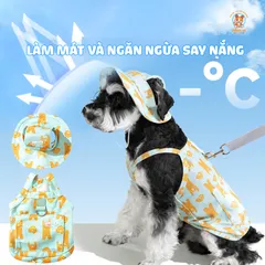 SET áo và mũ Hawaii - Áo, váy cho chó mèo, thú cưng - Ziềng iu Petshop